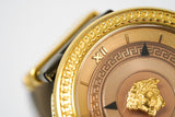 Versace V Metal Icon Black Dial Black Leather Strap Watch For Men - VQL020015 Buy Now By Versace
