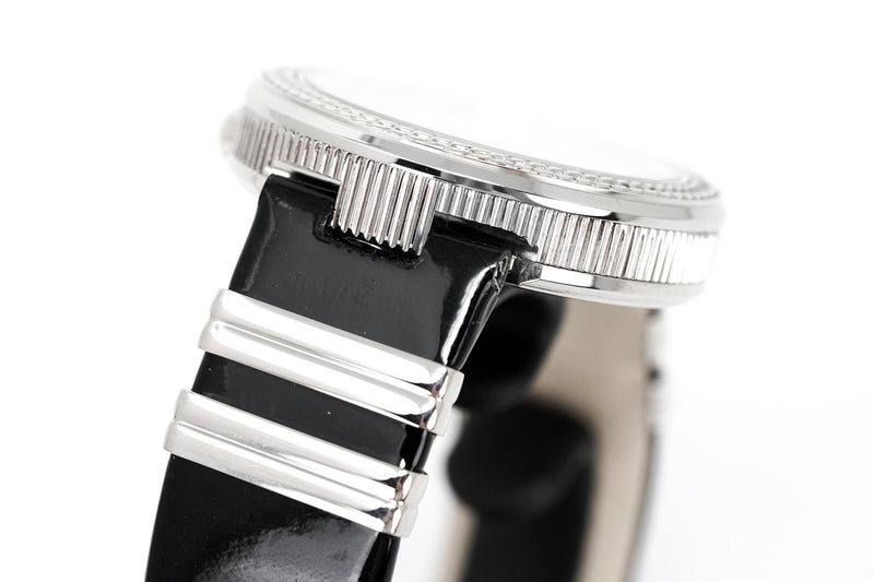 Versace V Metal Icon Silver Dial Black & Silver Strap Watch for Women - VLC010014 Buy Now By Versace