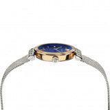 Versace Meander Blue Dial Silver Mesh Bracelet Watch for Women - VELW00520