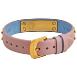 Versace Medusa Lock Icon Quartz Gold Dial Pink & Blue Leather Strap Watch For Women - VEDW00219 Buy Now By Versace