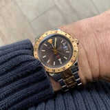 Versace Hellenyium Quartz Brown Dial Two Tone Steel Strap Watch For Men - V11040015 Buy Now By Versace