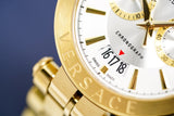 Versace V Racer Chronograph White Dial Gold Steel Strap Watch for Men - VBR060017 Buy Now By Versace
