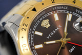 Versace Hellenyium Quartz Brown Dial Two Tone Steel Strap Watch For Men - V11040015 Buy Now By Versace