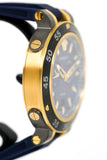 Versace V Extreme Chronograph Blue & Gold Tone Dial Blue Rubber Strap Watch for Men - VCN010017