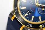 Versace V Extreme Chronograph Blue & Gold Tone Dial Blue Rubber Strap Watch for Men - VCN010017 Buy Now By Versace