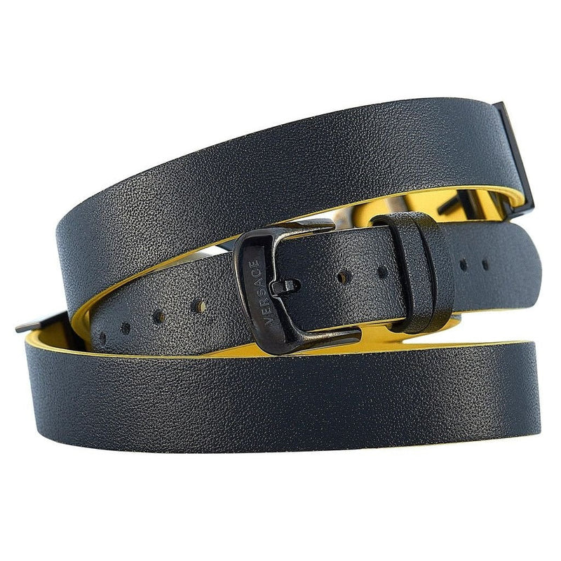Versace V-Flare Quartz Black Dial Black Leather Strap Watch for Women - VEBN00518 Buy Now By Versace