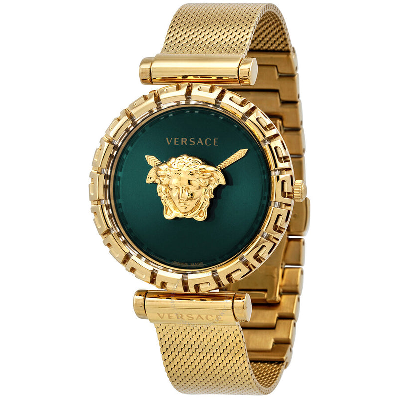 Versace Palazzo Empire Greca Green Dial Gold Mesh Bracelet Watch for Women - VEDV00819 Buy Now By Versace