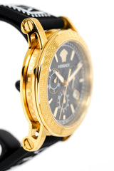 Versace Sports Tech Chronograph Black Dial Black Rubber Strap Watch for Men - VELT00119 Buy Now By Versace
