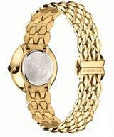 Versace V Flare Diamonds Silver Dial Gold Steel Strap Watch for Women - VEBN00918 Buy Now By Versace