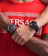 Versace Palazzo Empire Blue Dial Blue Leather Strap Watch for Men - VERD00118 Buy Now By Versace