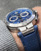 Versace Aion Chronograph Blue Dial Blue Leather Strap Watch for Men - VE1D01220 Buy Now By Versace