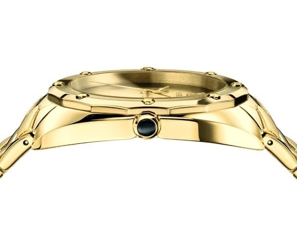 Versace Shadov Quartz Gold Dial Gold Steel Strap Watch for Women - VEBM00618 Buy Now By Versace
