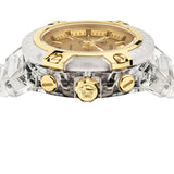 Versace Icon Active Chronograph Gold Dial White Silicone Strap Watch for Men - VEZ700121 Buy Now By Versace
