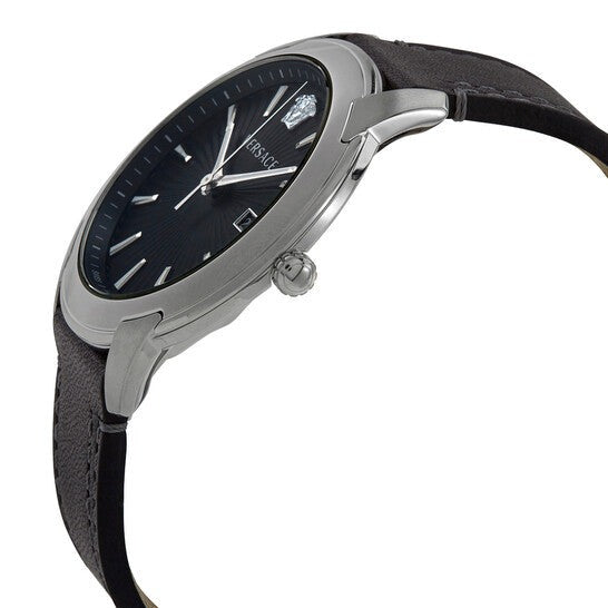 Versace V Urban Black Dial Black Leather Strap Watch for Men - VELQ00119 Buy Now By Versace