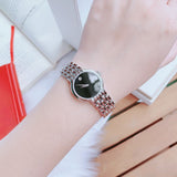 Shop Movado Veturi Quartz Black Dial Silver Steel Strap Watch for Women - 0606338 in USA
