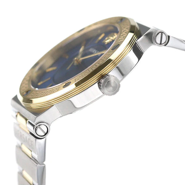 Versace Greca Quartz Blue Dial Silver Steel Strap Watch for Women - VEVH01120 Buy Now By Versace