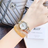Tissot T Wave Mother of Pearl Dial Two Tone Steel Strap Watch for Women - T023.210.22.117.00 Buy Now By Tissot