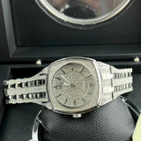 Shop Bulova Phantom Swarovski Crystal Pave Silver Dial Silver Steel Strap Watch for Men - 98B296 in USA