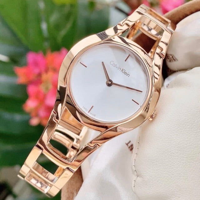 Calvin Klein Class White Dial Rose Gold Steel Strap Watch for Women - K6R23626 Buy Now By Calvin Klein