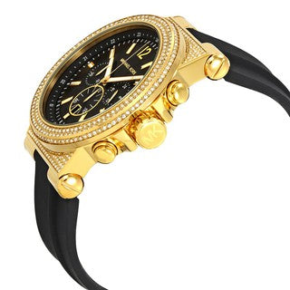 Michael Kors Dylan Chronograph Black Dial Black Rubber Strap Watch For Women - MK8557 Buy Now By Michael Kors