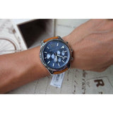 Michael Kors Lexington Chronograph Blue Dial Brown Leather Strap Watch For Men - MK8537 Buy Now By Michael Kors