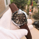 Fossil Grant Chronograph Black Dial Brown Leather Strap Watch for Men - FS4813 Buy Now By Fossil