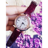 Versace Olympo Crystal Gleam White Dial Purple Leather Strap Watch for Women - VAN010016 Buy Now By Versace