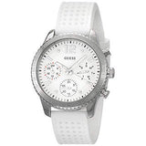 Guess Marina Quartz White Dial White Rubber Strap Watch For Women - W1025L1 Buy Now By Guess