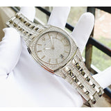 Shop Bulova Phantom Swarovski Crystal Pave Silver Dial Silver Steel Strap Watch for Men - 98B296 in USA