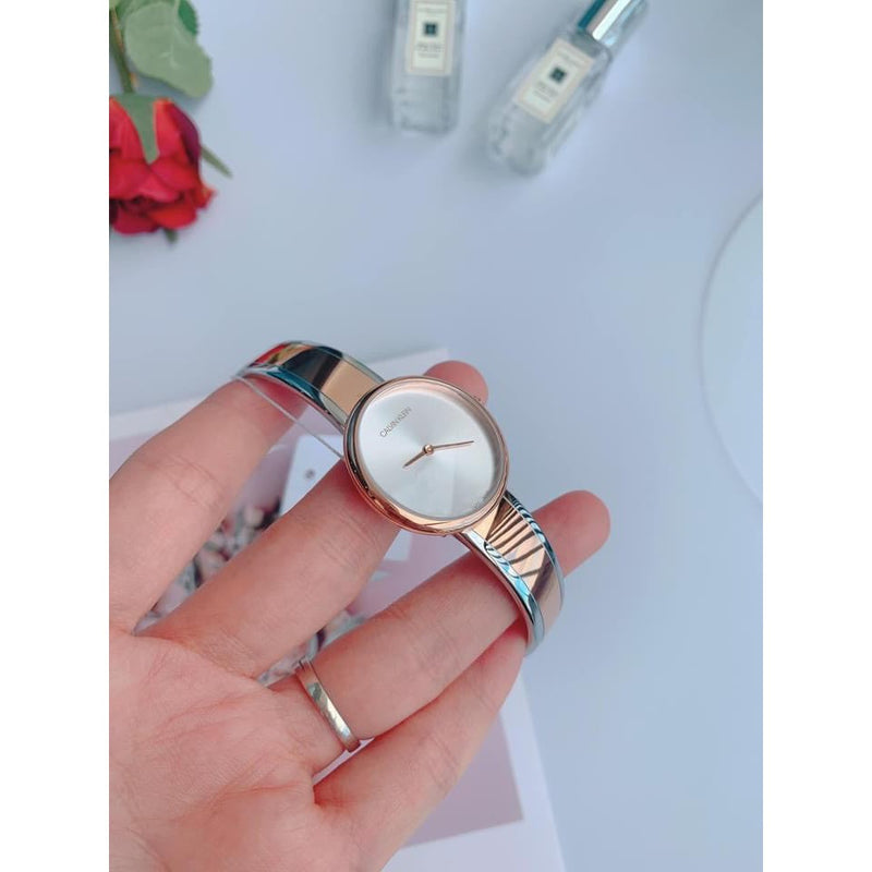 Calvin Klein Seduce Silver Dial Two Tone Steel Strap Watch for Women - K4E2N61X Buy Now By Calvin Klein