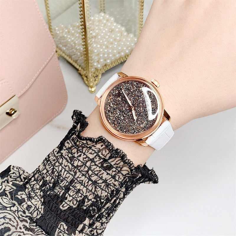Shop Swarovski Crystalline Hours Quartz Grey Dial Black Leather Strap Watch for Women - 5344635 in USA