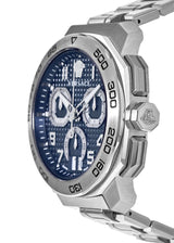 Shop Versace Dylos Chronograph Blue Dial Silver Steel Strap Watch for Men - VQC090016 in USA