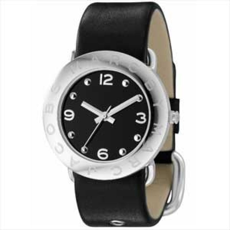 Marc Jacobs Amy Black Dial Black Leather Strap Watch for Women - MBM1140 Buy Now By Marc Jacobs