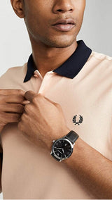 Emporio Armani Giovanni Analog Black Dial Black Leather Strap Watch For Men - AR11210 Buy Now By Emporio Armani