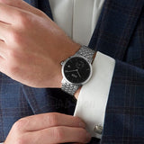 Hugo Boss Officer Black Dial Silver Steel Strap Watch for Men - 1513614 Buy Now By Hugo Boss