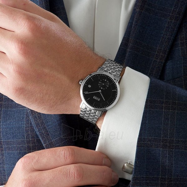 Hugo Boss Officer Black Dial Silver Steel Strap Watch for Men - 1513614 Buy Now By Hugo Boss