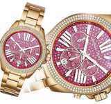 Michael Kors Wren Purple Dial Gold Steel Strap Watch for Women - MK6290 Buy Now By Michael Kors