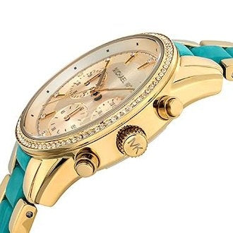 Michael Kors Ritz Gold Dial Two Tone Steel Strap Watch for Women - MK6328 Buy Now By Michael Kors