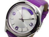 Shop Marc Jacobs Baby Dave Silver Dial Purple Leather Strap Watch for Women - MBM1262 in USA