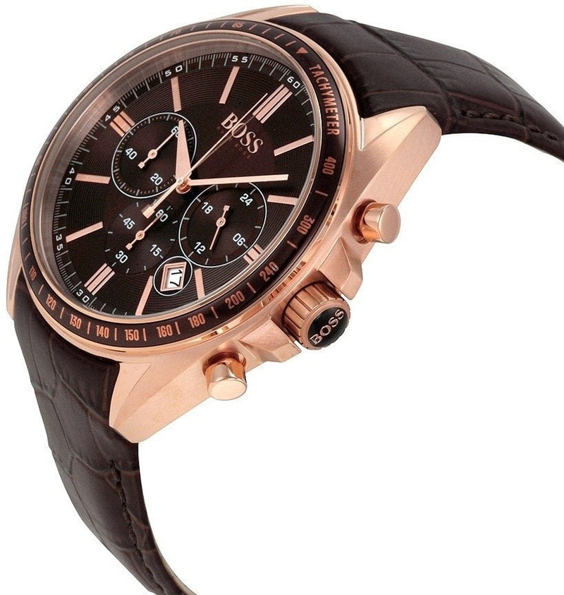 Hugo Boss Driver Black Dial Black Leather Strap Watch for Men - 1513092 Buy Now By Hugo Boss