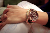 Michael Kors Sawyer Maroon Dial Maroon Leather Strap Watch for Women - MK2426 Buy Now By Michael Kors