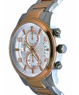 Guess Exec Chronograph White Dial Two Tone Steel Strap Watch for Men - W0075G2 Buy Now By Guess