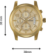 Shop Guess Analog Chronograph Gold Dial Gold Steel Strap Watch for Men - W0075G5 in USA