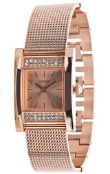 Guess Nouveau Diamonds Rose Gold Dial Rose Gold Mesh Bracelet Watch for Women - W0127L3 Buy Now By Guess