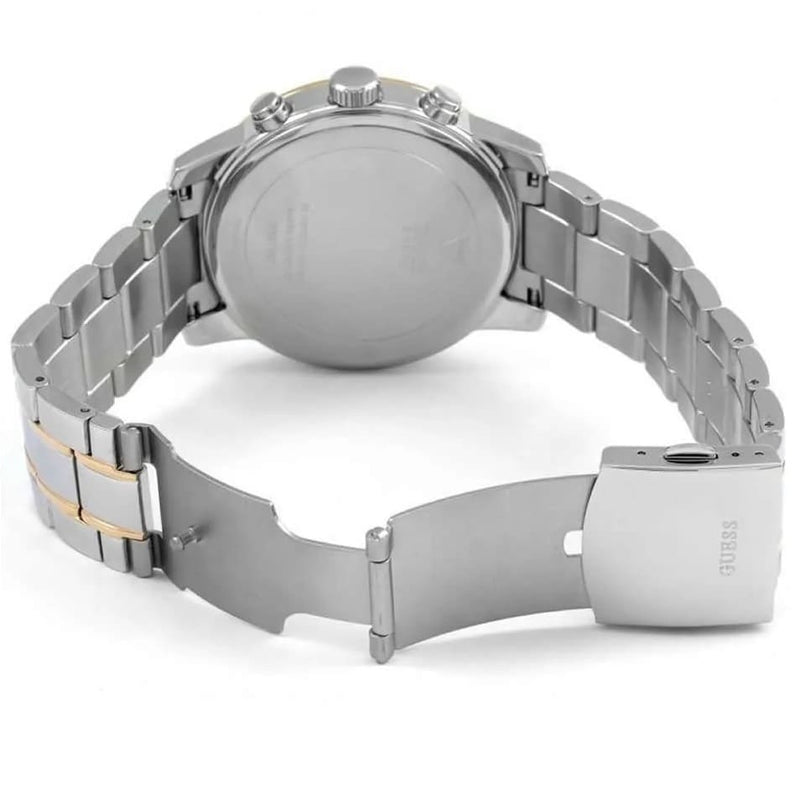 Guess Horizon Chronograph Blue Dial Two Tone Steel Strap Watch For Men - W0379G7 Buy Now By Guess
