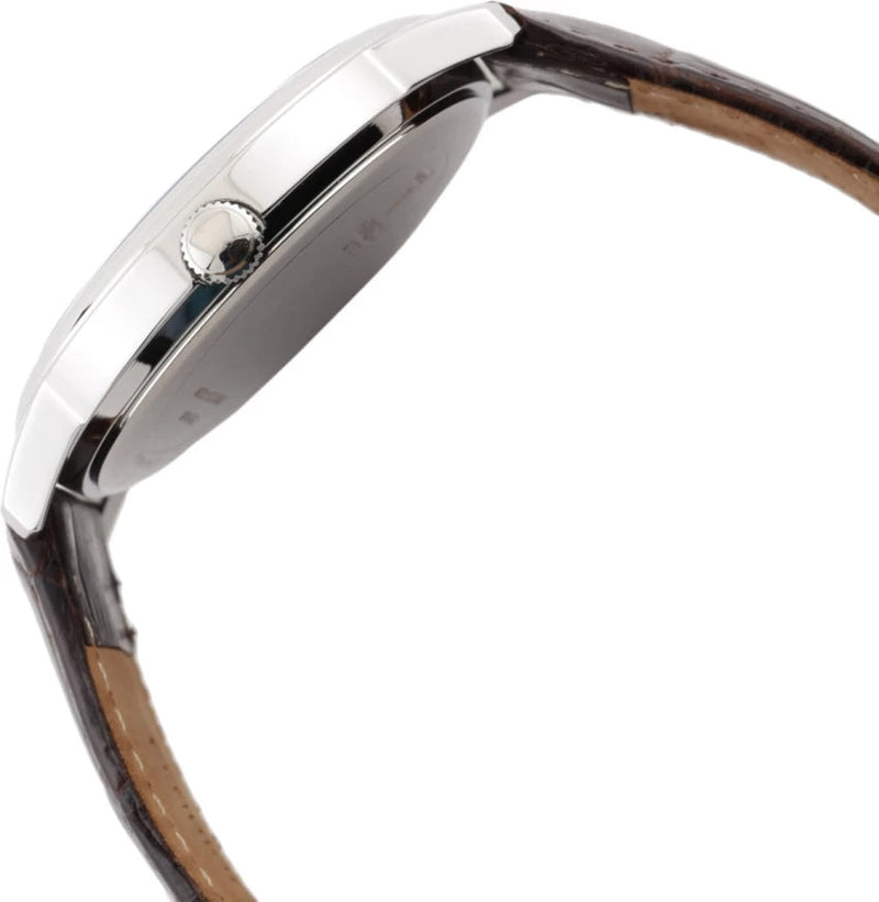 Guess Wafer Analog Blue Dial Brown Leather Strap Watch For Men - W0496G2 Buy Now By Guess