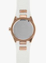 Guess Luna Diamonds White Dial White Rubber Strap Watch for Women - W0653L4 Buy Now By Guess