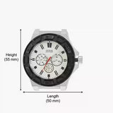 Guess Force Analog Quartz White Dial Black Rubber Strap Watch For Men - W0674G3 Buy Now By Guess