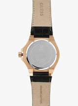 Guess Force Analog Black Dial Black Leather Strap Watch For Men - W0674G6 Buy Now By Guess