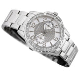 Guess Sassy Multifunction Quartz Silver Dial Silver Steel Strap Watch For Women - W0705L1 Buy Now By Guess